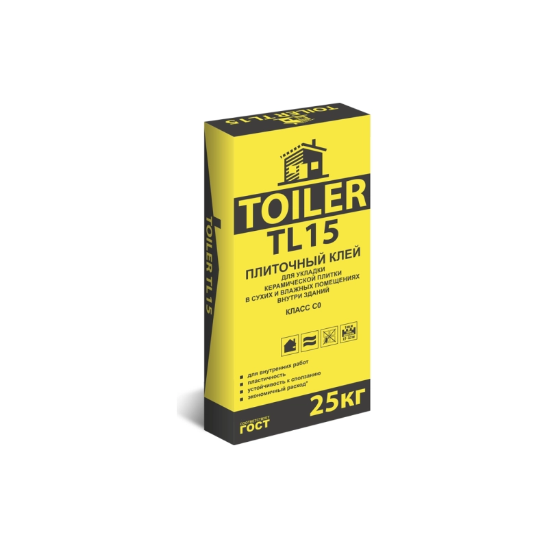 TOILER TL15 Клей для плитки, 25кг