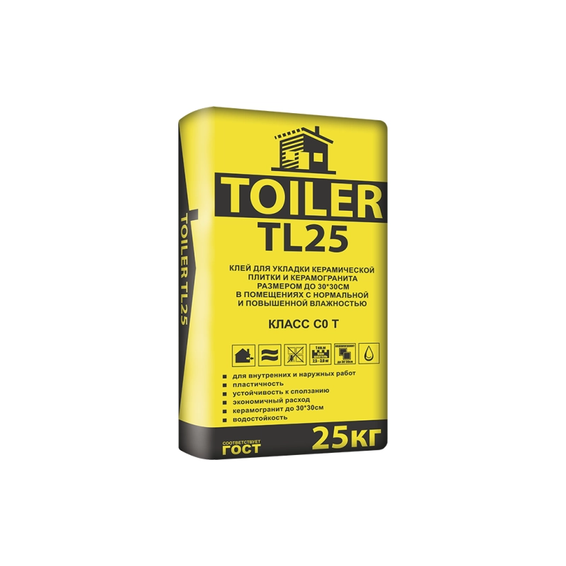 TOILER TL25 Клей для плитки, 25кг