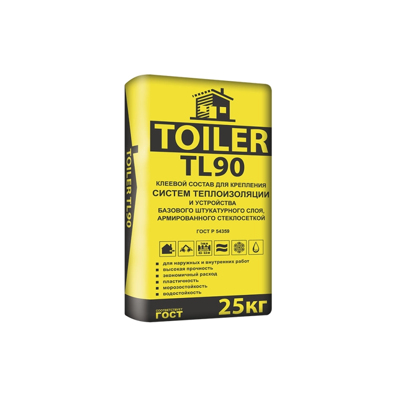 TOILER TL90 Клей д/пенополистирола, армир., 25кг
