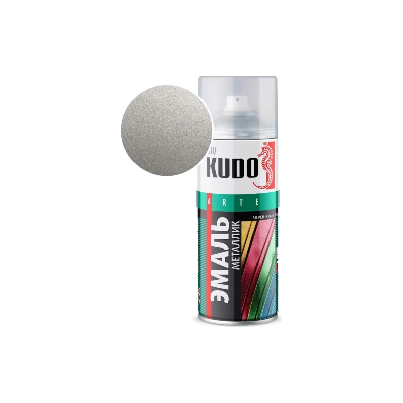 Эмаль универсальная металлик серебристый кварц Kudo №1059 520мл