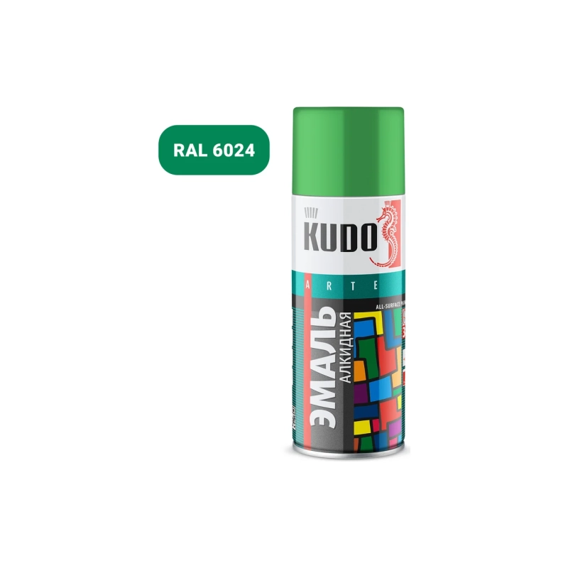 Эмаль универсальная светло-зеленая Kudo №1006 520мл