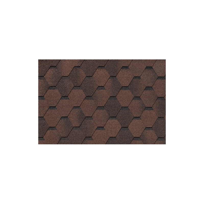 Битумная черепица Roofshield Фемели Light Стандарт Коричневый с оттен.упак.(3м.кв.)