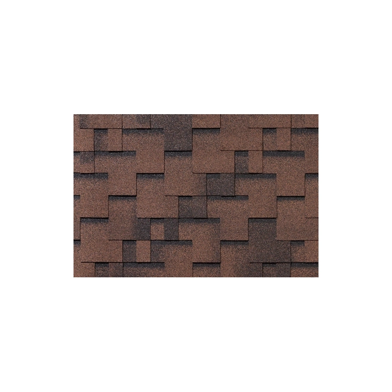 Битумная черепица Roofshield Фемели Eco Light Modern Коричневый с оттен.упак.(3м.кв.)