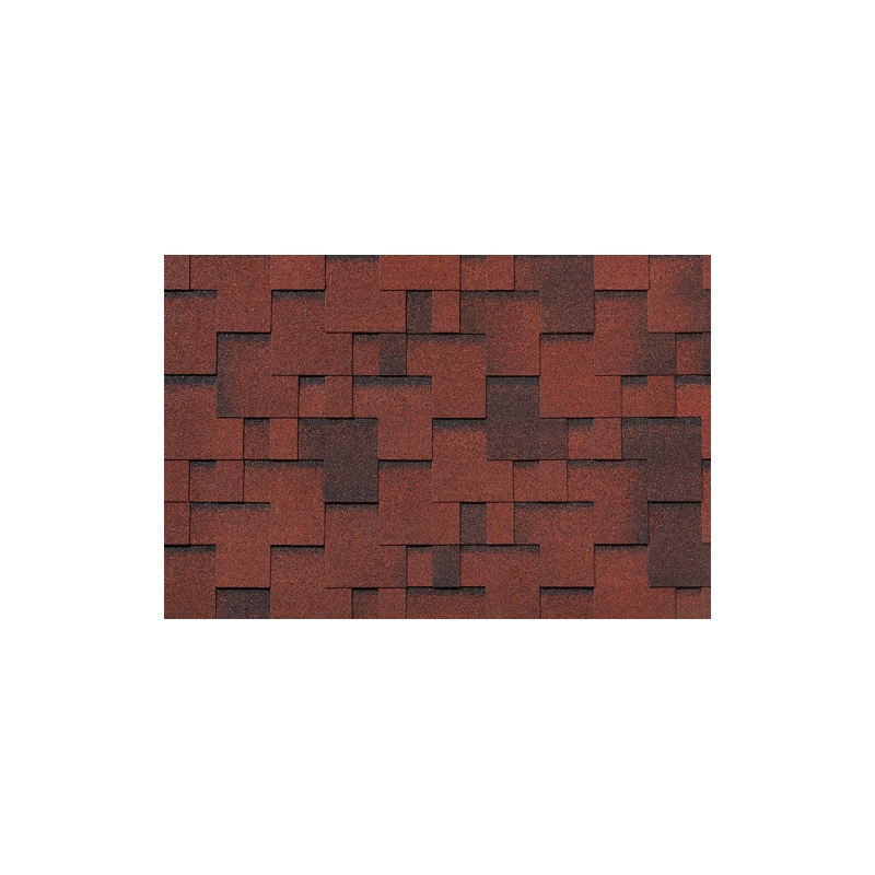 Битумная черепица Roofshield Фемели Eco Light Modern Красный упак.(3м.кв.)