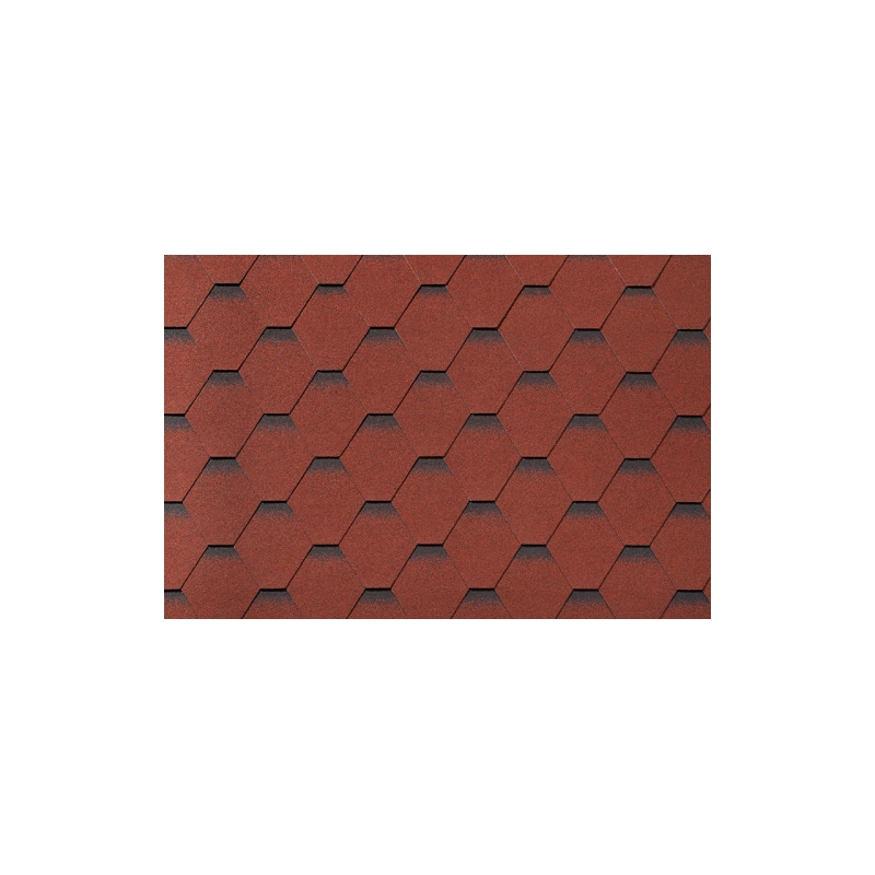 Битумная черепица Roofshield Премиум Стандарт Красный с оттенением(3м.кв.)