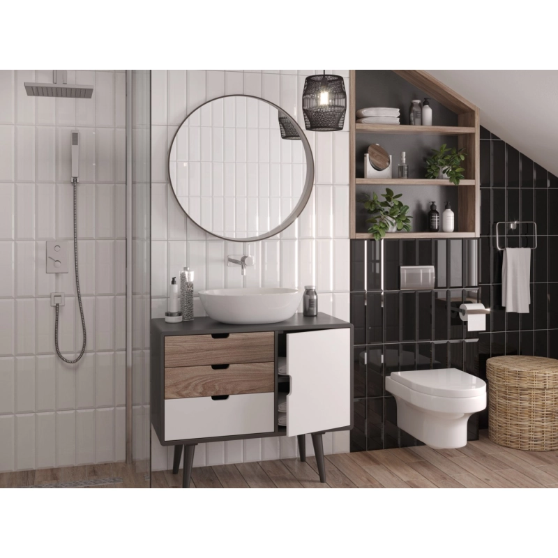 Плитка Metro black wall Стена 01 100х300 м.кв 1c