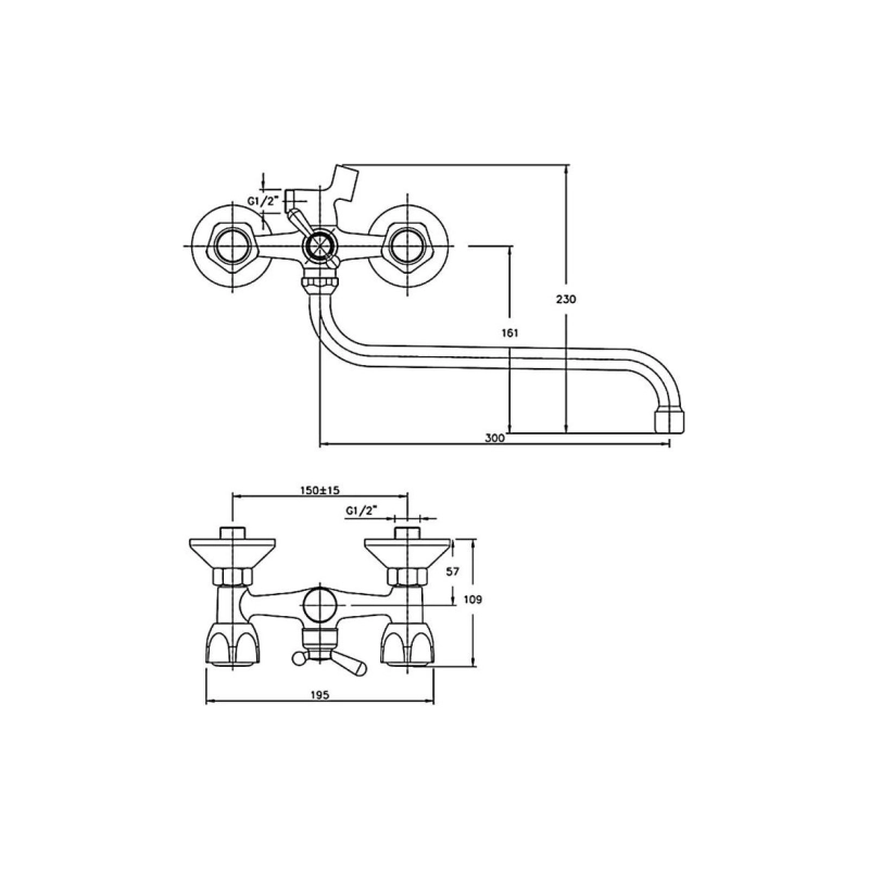 HB2209 Смеситель HAIBA д/ванны