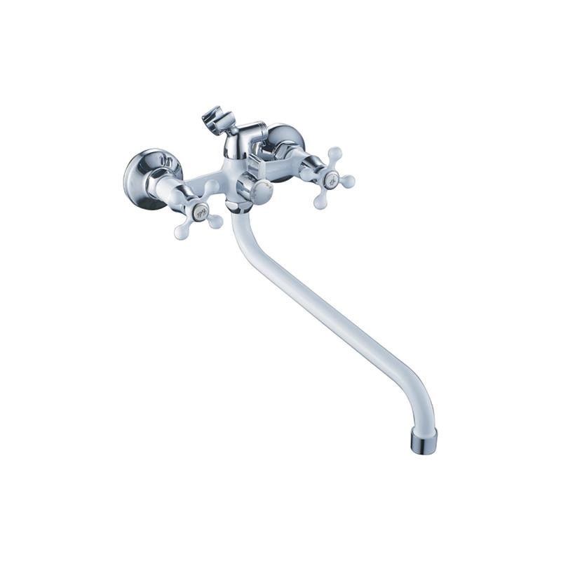 CN2208-8 Смеситель CRON д/ванны с шаров.перекл. белый