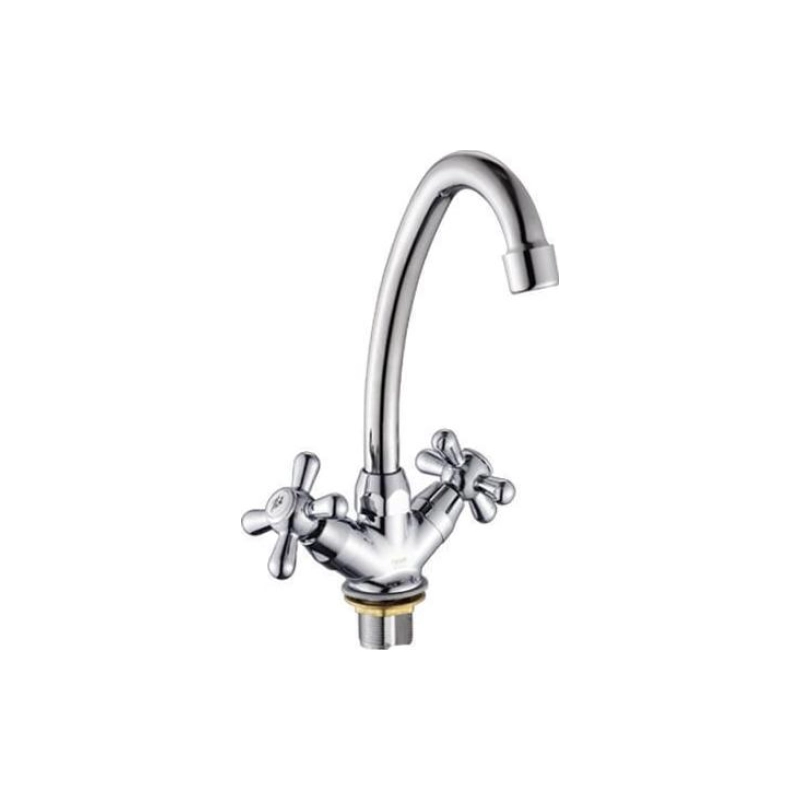 Смеситель Эверест кухня с высок.излив(крепл.гайка) В49-301