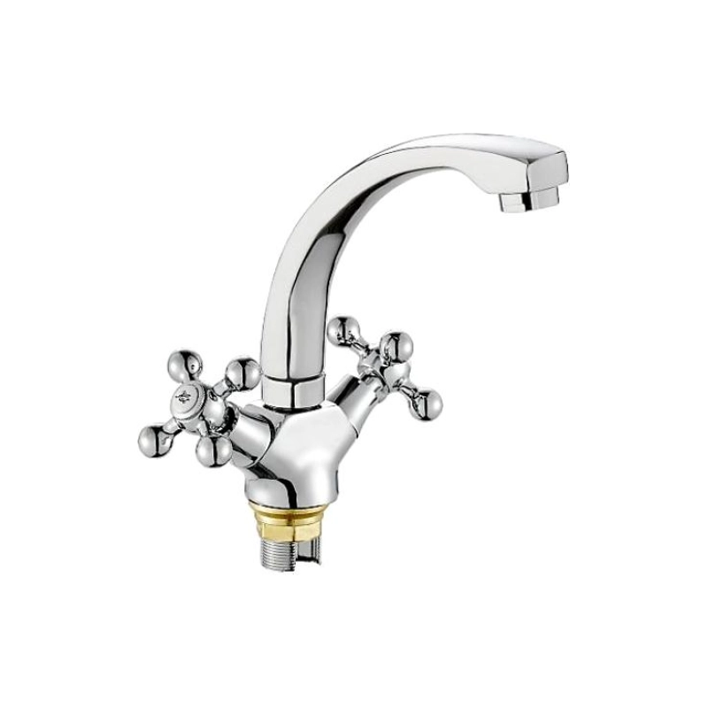 CN1719 Смеситель CRON д/кухни с гайкой, хром