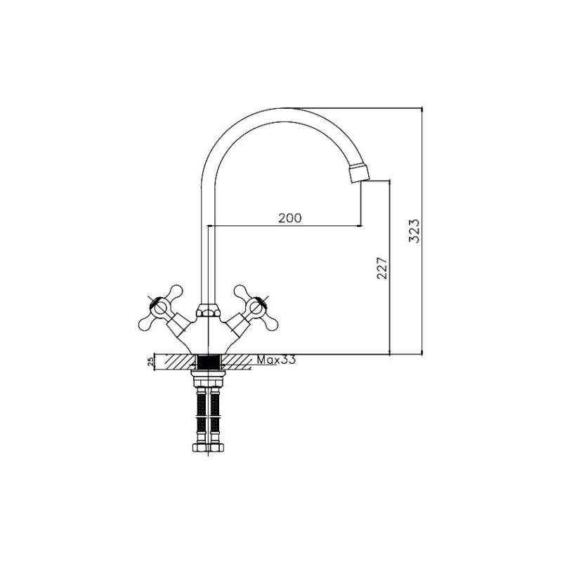 CN4308-8 Смеситель CRON кухонный