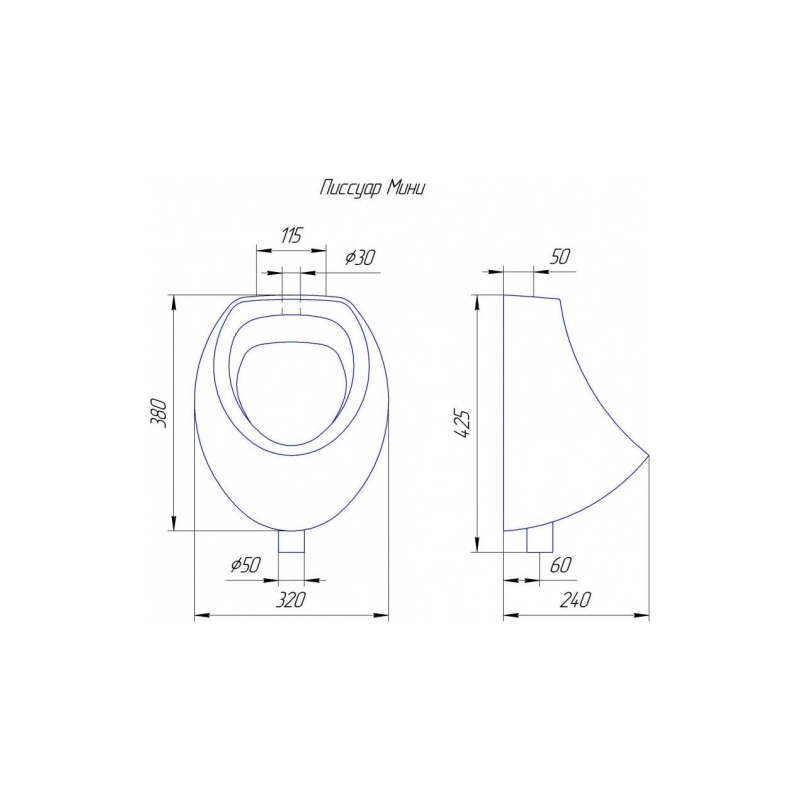 Писсуар настенный МИНИ (Киров) Писсуар