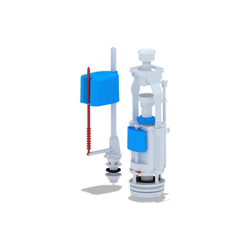 АНИ ПЛАСТ WC3550 Набор с ниж.подв.1 1/2 пласт, двойн.кнопка эконом.белая