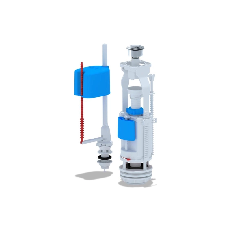 АНИ ПЛАСТ WC3550М Набор с ниж.подв.1 1/2 пласт, двойн.кнопка эконом.металл