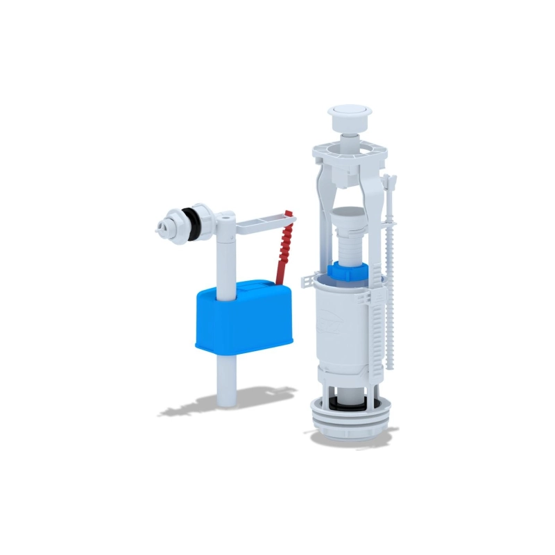 АНИ ПЛАСТ WC6050 Набор с бок.подв. 1/2 пласт, кнопка белая