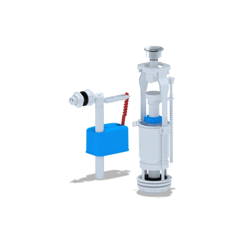 АНИ ПЛАСТ WC6050М Набор с бок.подв. 1/2 пласт, кнопка мет.