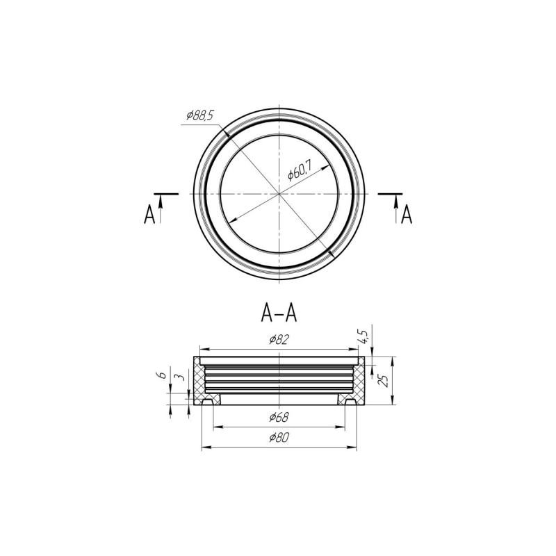 АНИ ПЛАСТ М820 Прокладка бачка унитаза 25мм