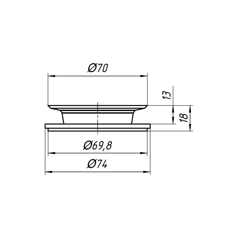 АНИ ПЛАСТ М080 Прокладка 2-х сторон. бабочка