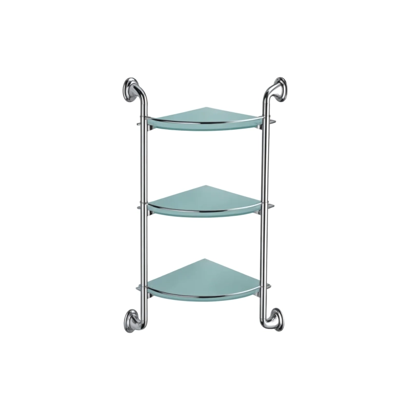 НВ1507-3 Полка HAIBA стекло, 3-яр. с кругл.ножками