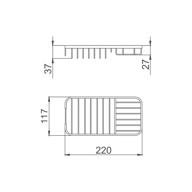 НВ337 Полка металл. решетчатая HAIBA