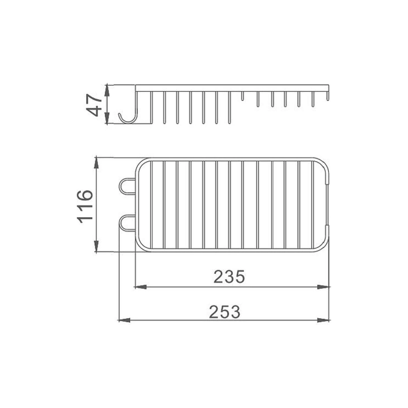 НВ338 Полка металл. решетчатая HAIBA