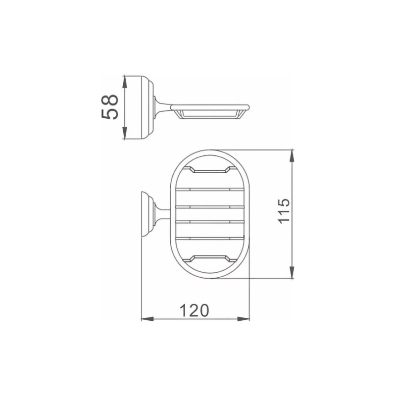 НВ1502-1 HAIBA Мыльница метал. навесная