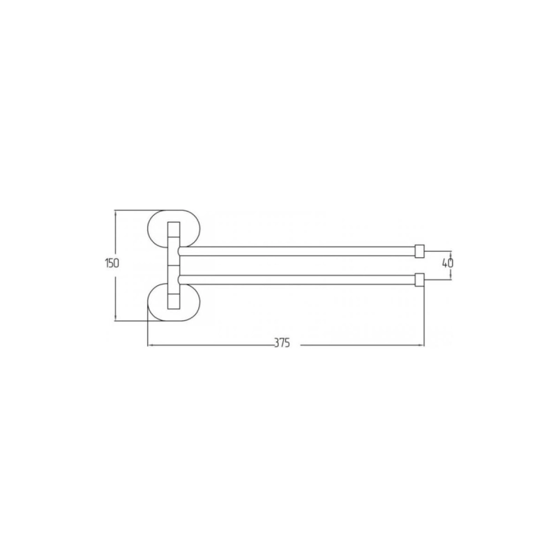 Potato Держатель полотенец поворотный, 2-ой Р2912