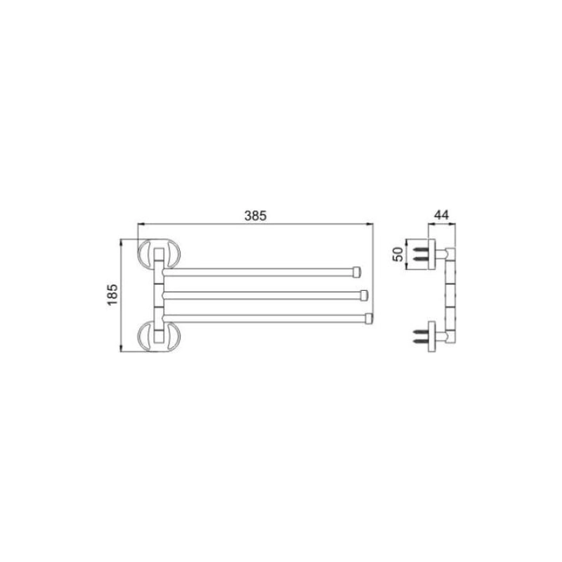 Potato Держатель полотенец поворотный, 3-ой Р2913