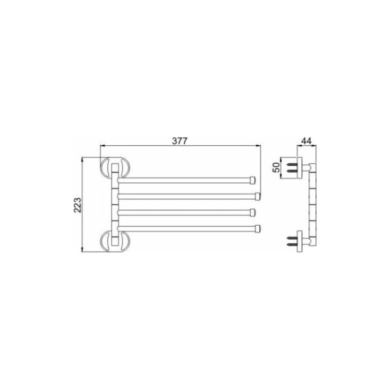 Potato Держатель полотенец поворотный, 4-ой Р2914