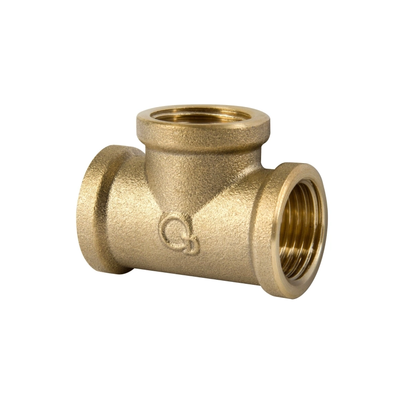 Тройник 1/2 ввв, латунь