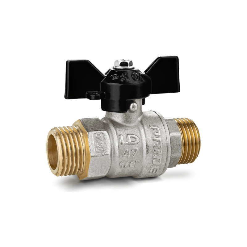 Кран шаровый 1/2 шш бантик ник. LD Pride PN40