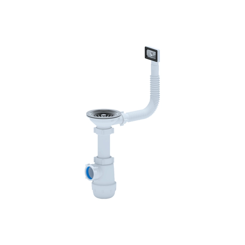 АНИ ПЛАСТ А0145S Сифон Ани, мойка 3 1/2*40 с переливом