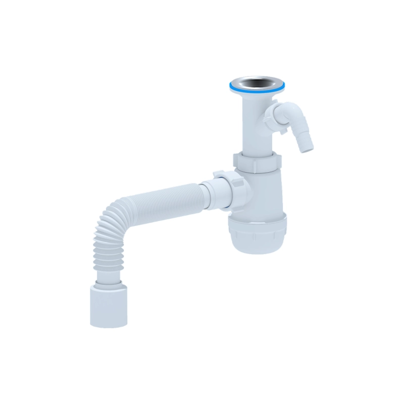 АНИ ПЛАСТ А2010 Сифон Ани, мойка 1 1/2*40 с отв. с/м с г/тр. 40х50