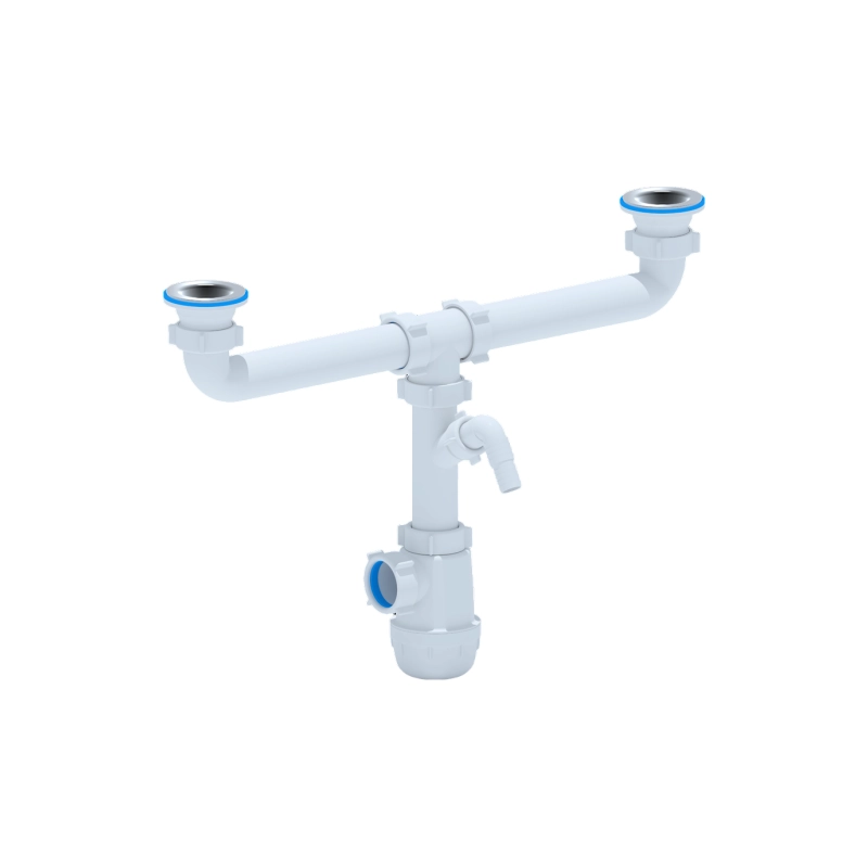 АНИ ПЛАСТ А3500 Сифон Ани, 1 1/2*40 двойной с отводом стир.машины