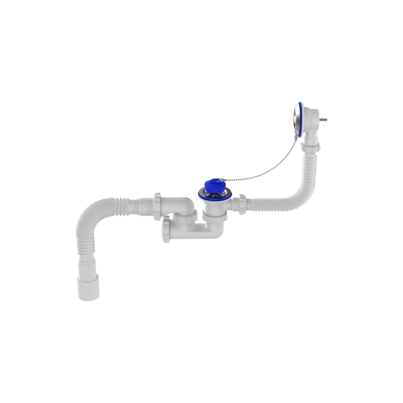 АНИ ПЛАСТ С6255 Сифон Варяг для ванны регул.с гибкой трубой 40х50