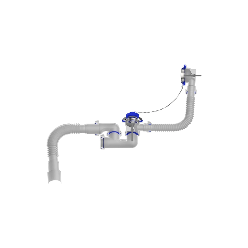 АНИ ПЛАСТ С6255 Сифон Варяг для ванны регул.с гибкой трубой 40х50