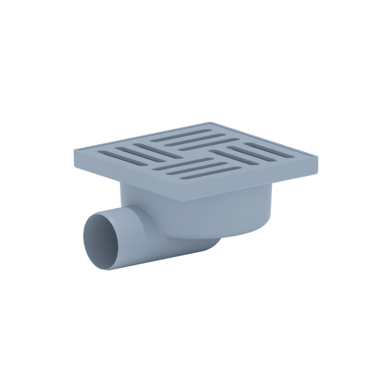 АНИ ПЛАСТ ТА5110 Трап гориз.вып.50 с решеткой из пластика 150*150