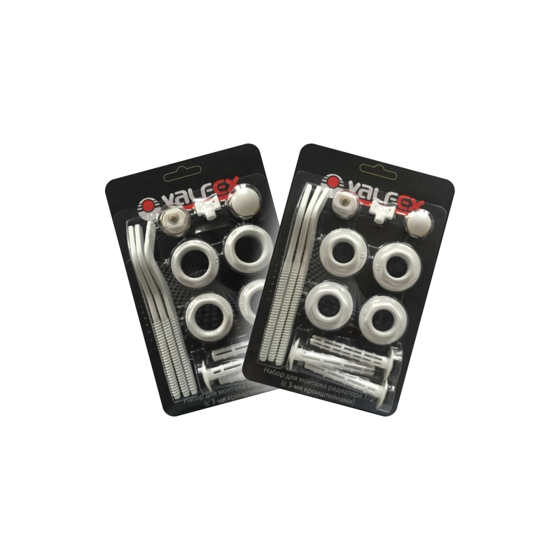 VALFEX Комплект пробок 1/2 д/радиаторов с 3-мя кронштейнами