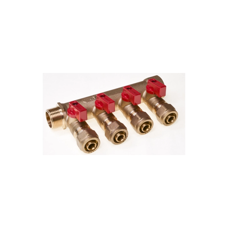 Коллектор гребенка 3/4, 4 выхода