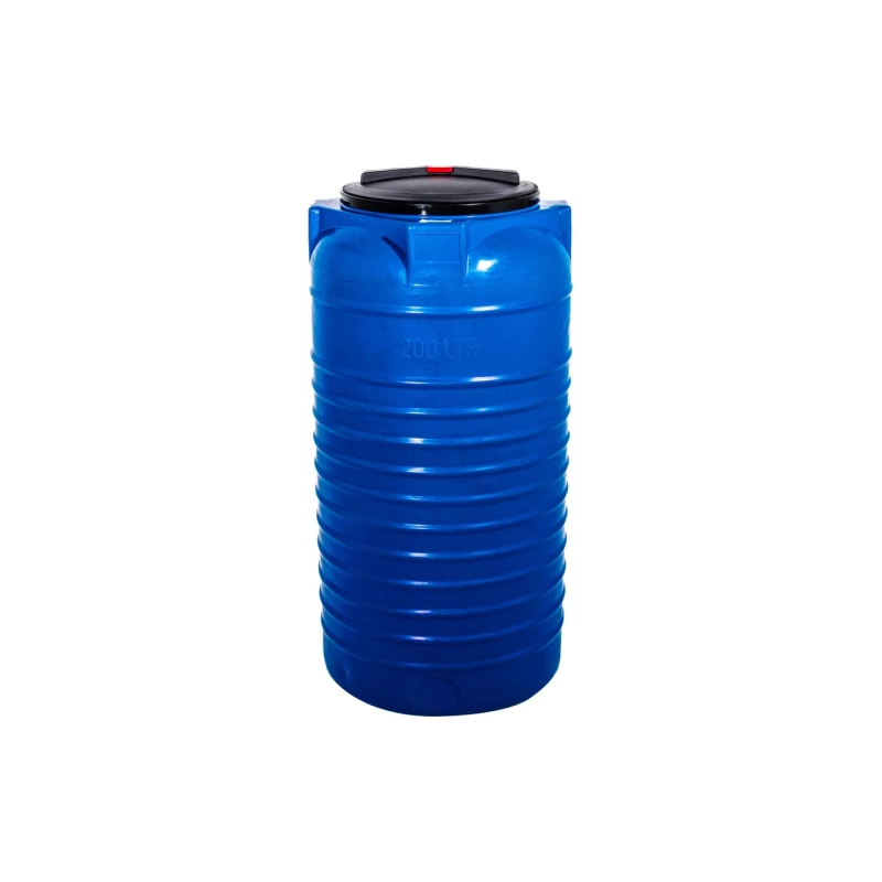 СТЕРХ Емкость для воды 200л кругл, ВЕРТ, голубая