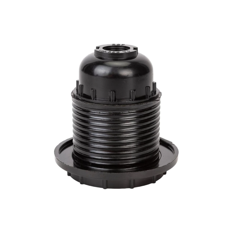 Патрон ЭРА Е-27 карболитовый с кольцом черный