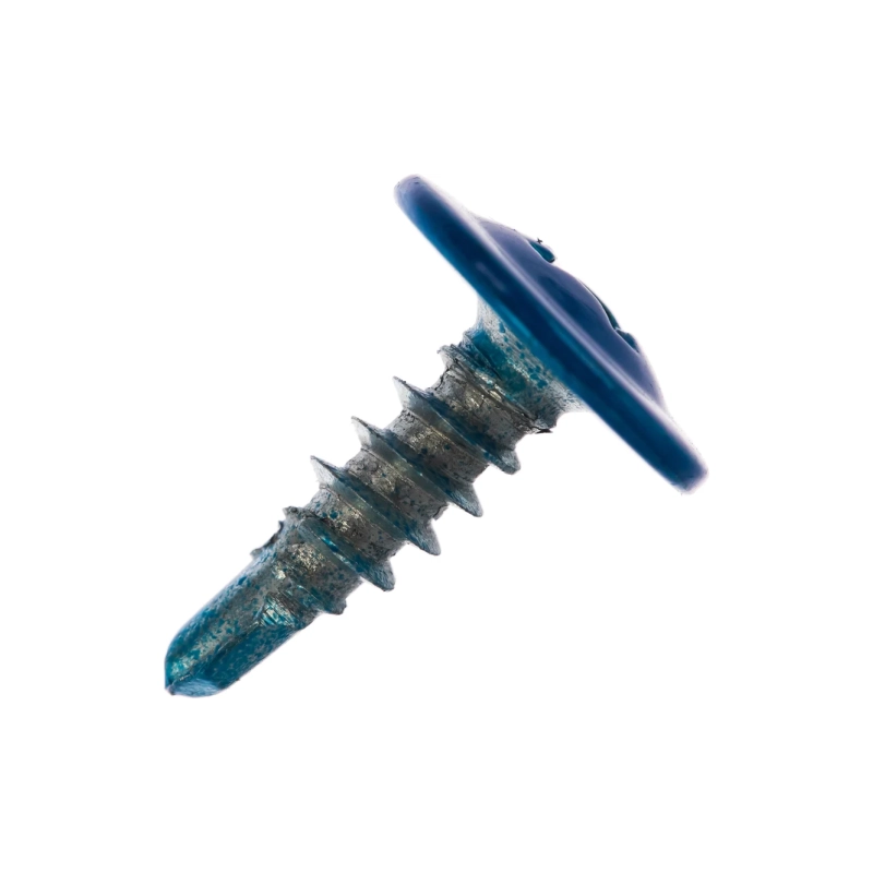 Саморез с прессшайбой, сверло, цветной 4,2*13 /5005/