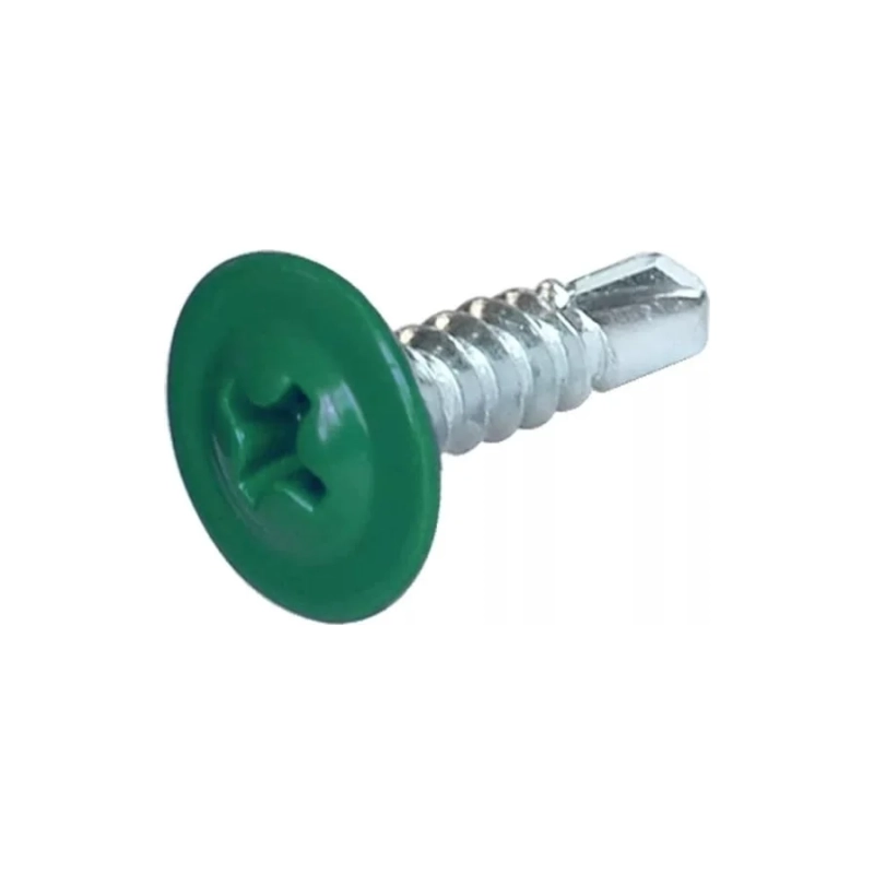 Саморез с прессшайбой, сверло, цветной 4,2*13 /6005/