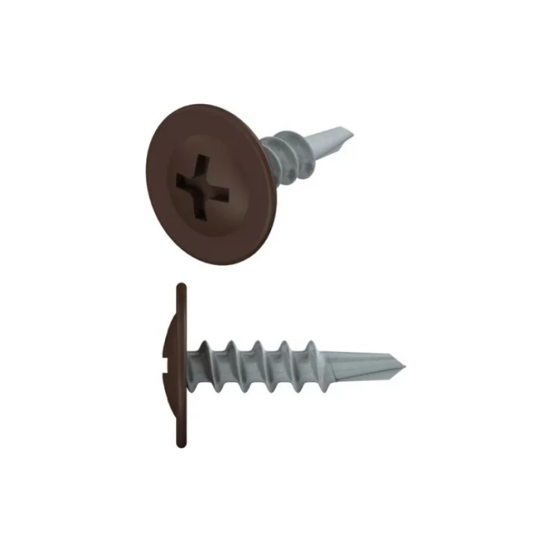 Саморез с прессшайбой, цветной 4,2*16 /8017/