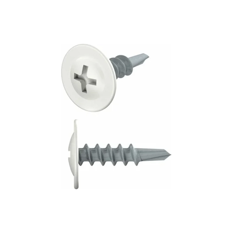 Саморез с прессшайбой, цветной 4,2*16 /9003/