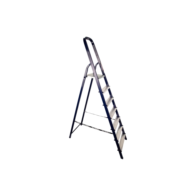 АЛЮМЕТ Лестница-стремянка 40*20 стальная 7-и ступ. 8407 h max=2.21