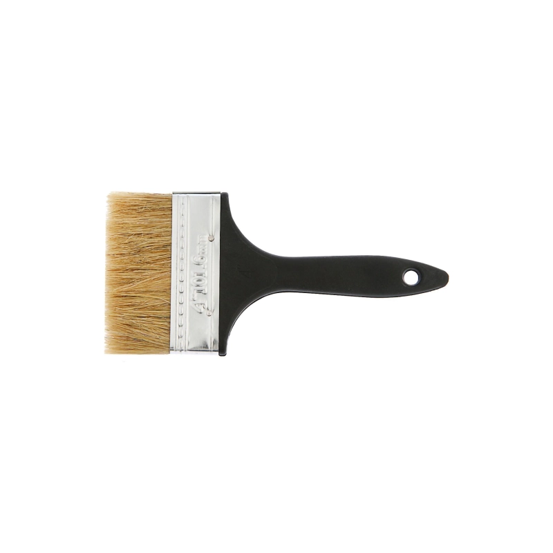 СЛ Кисть плоская ЛОМ, натур.щетина, пластик.рукоят. 100 мм (1818216)