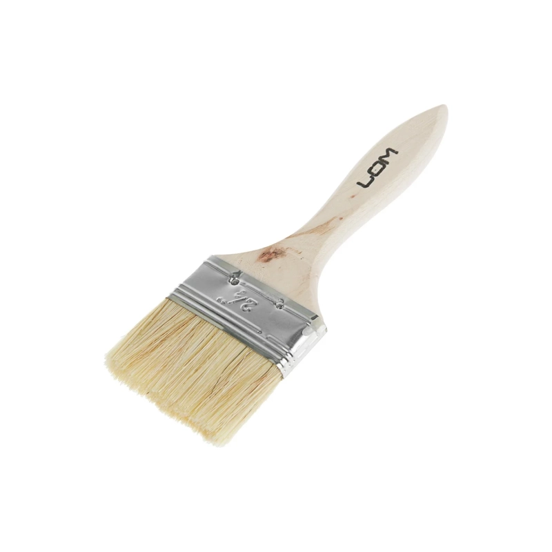 СЛ Кисть плоская ЛОМ, натур.щетина, дерев.рукоят. 63 мм (1818220)