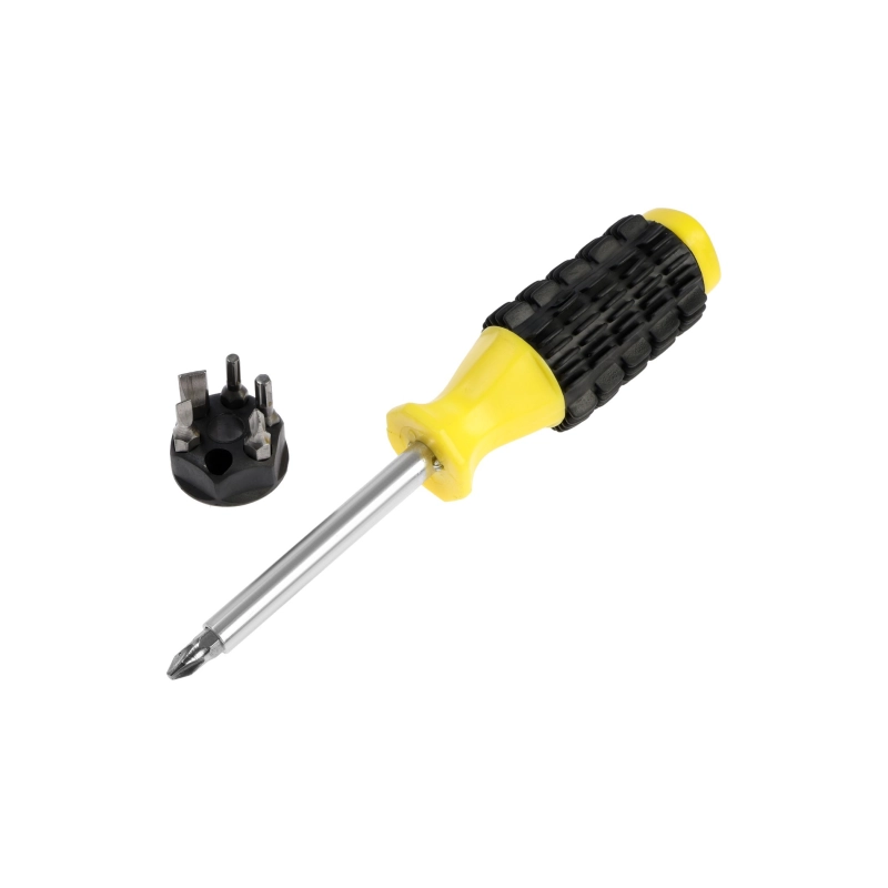 СЛ Отвертка с набором бит ТУНДРА, 7 пр, 160 мм (2296292)