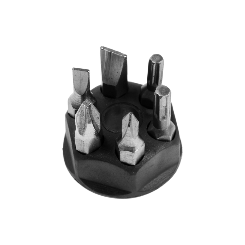 СЛ Отвертка с набором бит ТУНДРА, 7 пр, 160 мм (2296292)